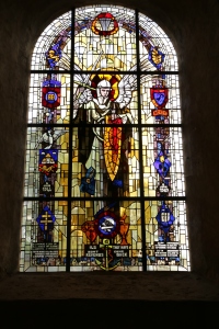 This window was added to the church by some of the surviving paratroopers who returned to the town in later years. 