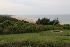 Omaha Beach from the cliff above.