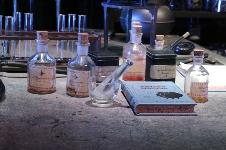 A detail from the Potions classroom.