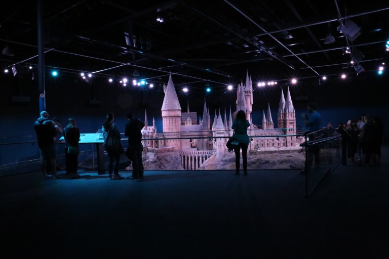 Hogwarts Castle - this massive model took 7 months and 40 people to build. It was used for all of the exterior shots of the castle in all 8 movies. 