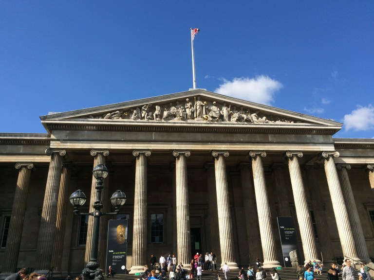 The exterior of the British Museum