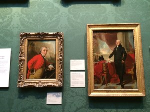 L-R: Charles Cornwallis, 1st Marquess of Cornwallis by Thomas Gainsborough and George Washington after Gilbert Stuart. The placement of these two paintings made me laugh out loud - Cornwallis is so much smaller than Washington. Wonder what we'd see here if we hadn't won the Revolution.