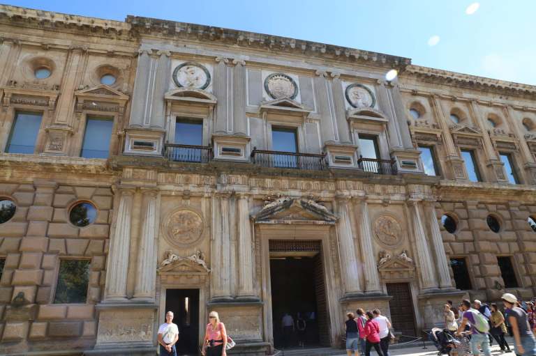 Exterior of the Renaissance Palace added by Charles V