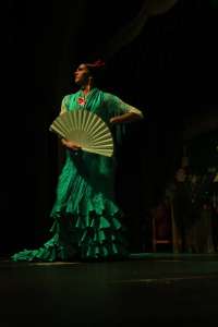 Sometimes the dancers used fans or shawls as props