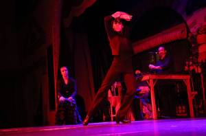 These two dancers alternated their solo efforts while the other looked on - this is a setup we saw repeated several time.