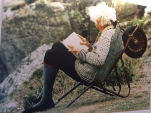 Rowena Cade, the founder and builder of the theatre - photo in the exhibition hall