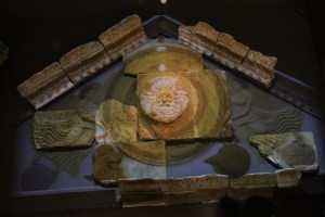 The museum cycles through overlays of what the temple front would have looked like - much more colorful, for starters.