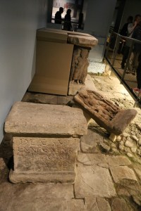 The remains of the altar at the Sulis Minerva temple