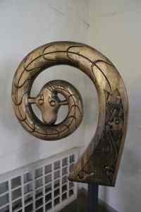 Detail of the prow of the Oseberg ship