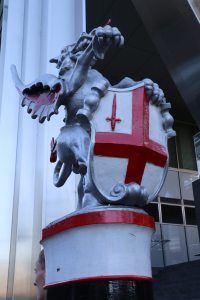 One of the dragons that marks out the boundaries of the City, the one-mile area of the old London.