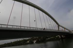This is one bridge across the Guadalquivir River, built for the Expo in 1992.