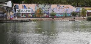 Street art along the river