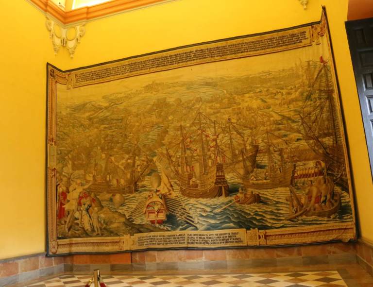 Immense tapestry in the Renaissance part of the palace