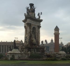 Plaça d'Espanya with the Palau Nacional 