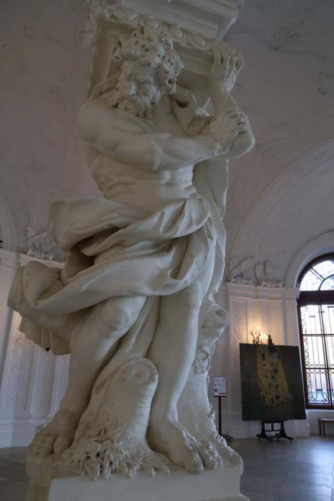 All of the columns are held up by magnificent sculptures who look none too happy about it.