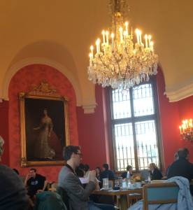 Upper Belvedere Cafe with Empress Sisi painting