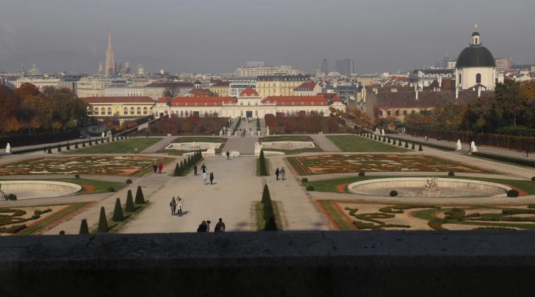 View of Vienna from the Marble Hall in the Upper Belvedere Palace