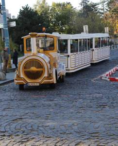 Tourist train to the castle - we didn't take it, but it looks so elegant and cute.