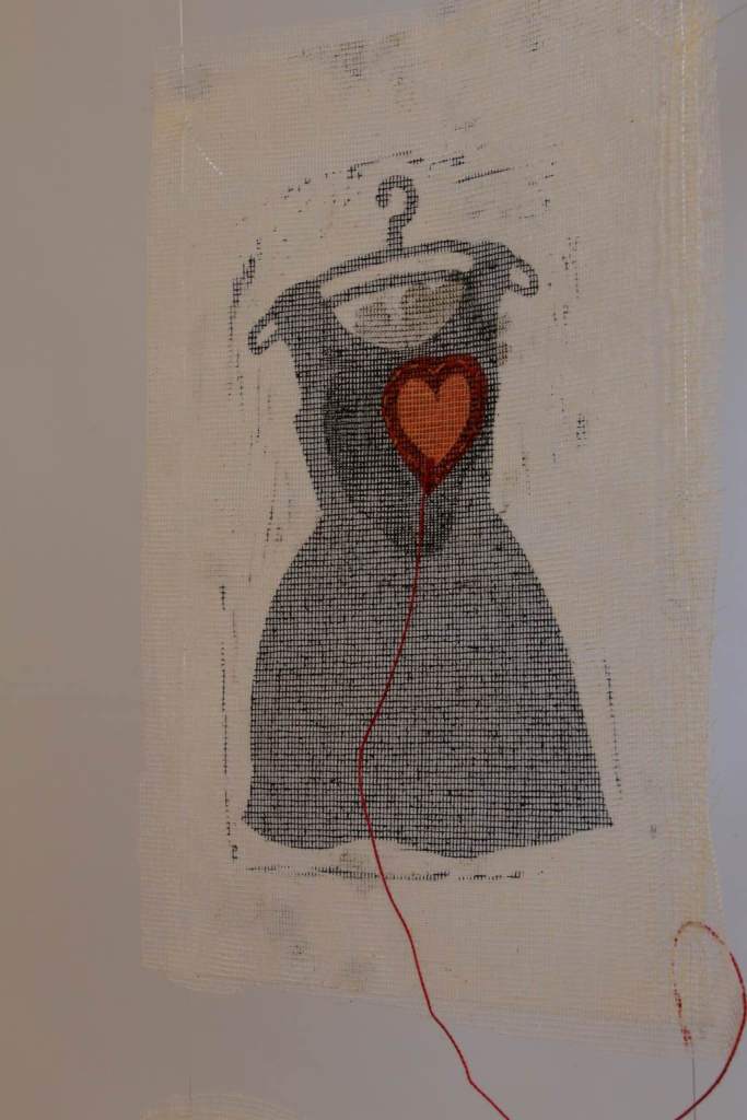 Detail of one of the textile pieces