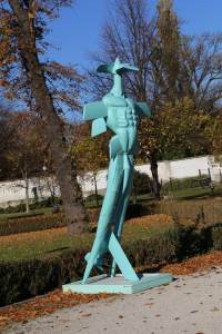 One of many sculptures in the park behind the Presidential Palace