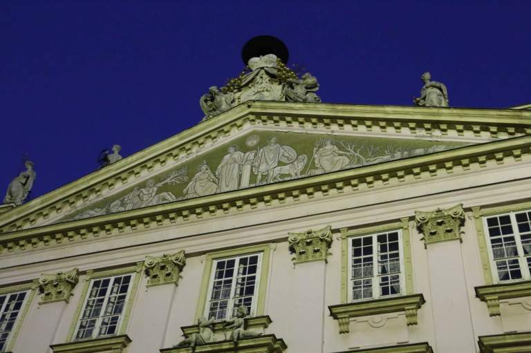 Detail on the Primaciálny palác, the mayor's office and a music hall