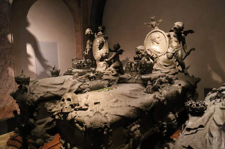 Several of the tombs in the alcove with Maria Theresa