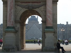 The Louvre from the Tuileries Gardens, taken in April 2009