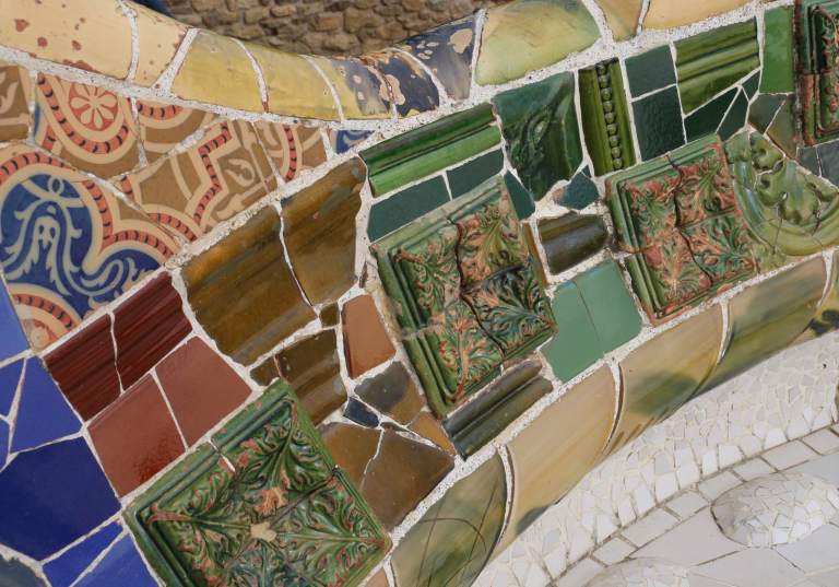Mosaic detail - the patterns and colors are extensive