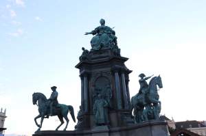 Maria Theresa statue in the middle of the square