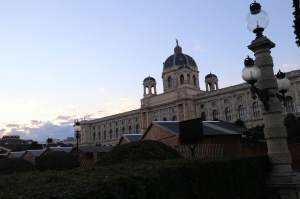 The Museum of Natural History. The huts for the Christmas markets were added later - this photo was taken in early November. 