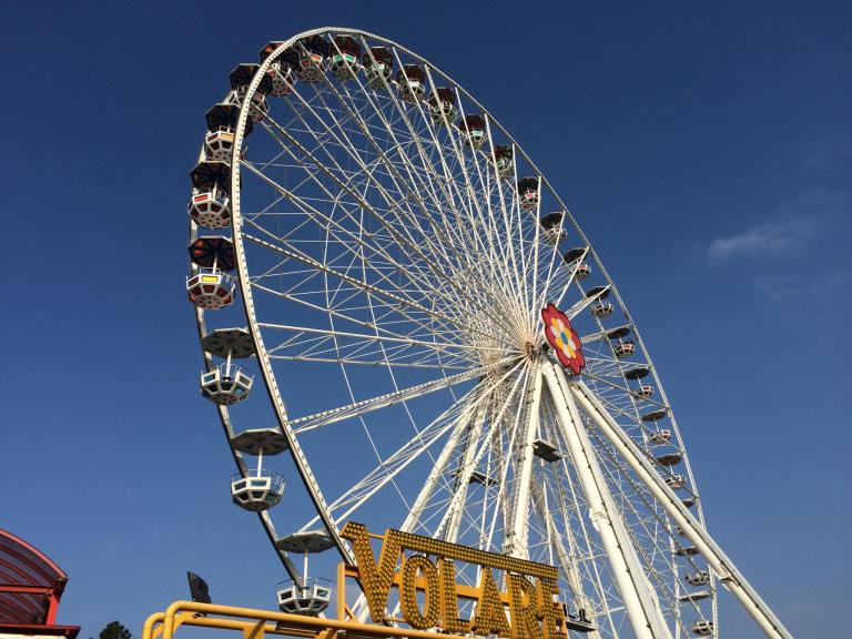 The smaller of the two ferris wheels at the Prater