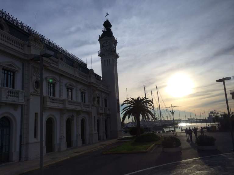 One of the buildings in the harbor repurposed for the America's Cup