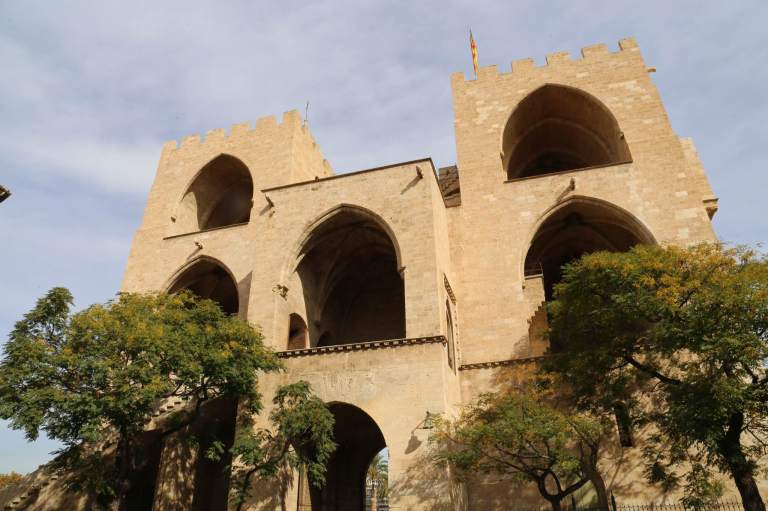 One of the original 12 gates into the city of Valencia - it stands like three stories tall