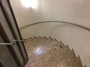 Spiral staircase to and from my floor